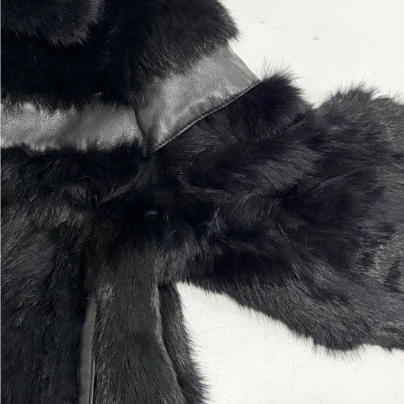 Baby Phat Black Rabbit Fur Jacket - Picture 8 of 10